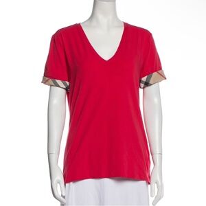 Burberry Red V neck XS EUC